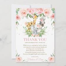 452 Giraffe Thank You Cards Zazzle
