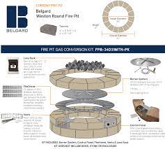 Opposing vents help create cross ventilation. Gas Conversion Kit Belgard Weston Round Fire Pit Fireboulder Com Natural Stone Fire Pits Fireplaces And More
