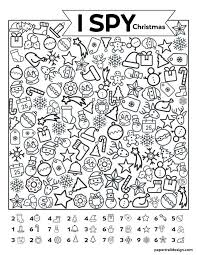 Free Printable I Spy Christmas Activity Paper Trail Design Christmas Worksheets Christmas Classroom Christmas School