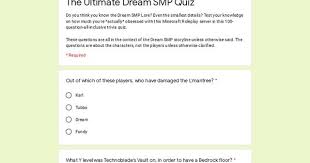 Community contributor can you beat your friends at this quiz? I Created The Ultimate Dream Smp Quiz 100 Questions Of Trivia For The Most Dedicated Fans Test Your Knowledge R Dreamsmp