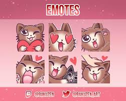Cats cat kitten kittens kitty emotes emojis cute discord server a server with cat emotes for nitro users to use on other servers. Brown Cat Emote Pack For Twitch Discord Love Set Cute Etsy In 2021 Brown Cat Twitch Heart Emote