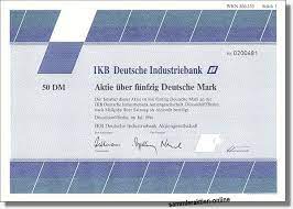 Mit einem kurssprung von mehr als 20 prozent reagierte die aktie des milliardengrabs ikb auf die ankündigung. Ikb Deutsche Industriebank Ag Vorletzte Dm Emission