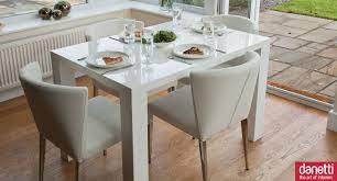 Fern And Curva 4 Seater Dining Set White Gloss Dining Table Four Seater Dining Table Kitchen Dining Sets