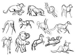 30 Second Animal Gestures Animal Sketches Animal Drawings Sketches Anime Animals