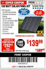 100watt harbor freight solar kits tied together off grid basic starter setup awesome product! Harbor Freight Tools Coupon Database Free Coupons 25 Percent Off Coupons Toolbox Coupons 100 Watt Solar Panel Kit