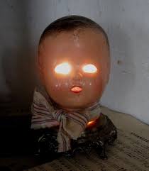 Cracked In The Head Nightlight By Awildthing On Etsy Creepy Dolls Art Dolls Diy Halloween Decorations This super creepy doll head night light lamp will help comfort you in the night.or not.