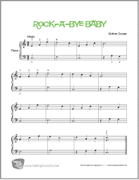 Chet atkins was the lead guitar player on the session. Rock A Bye Baby Easy Piano Sheet Music Makingmusicfun Net