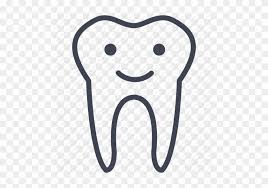 Line art black and white woman healthy smile. Download Plano Odontologico Odontoprev Clipart Tooth Tooth With Smiley Face Free Transparent Png Clipart Images Download