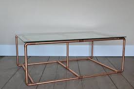 Handmade By Distincta Large Glass Coffee Table On A Etsy Coffee Table Copper Decor Glass Coffee Table