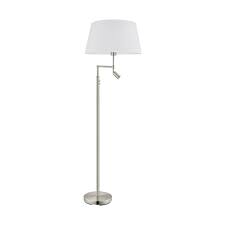 With our low heat, low glare lamps, ottlite has smart features such as flexible necks, magnification, storage and more. Eglo Santander Chrome Tall Lamp With Reading Light 94946 Ideas4lighting