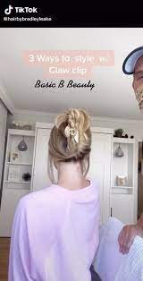 Claw Clip Hairstyles Video Clip Hairstyles Claw Hair Clips Hair Upstyles