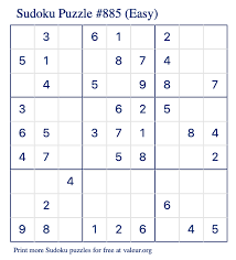 If you are new to sudoku, start with an easy puzzle. Free Printable Easy Sudoku With The Answer 885