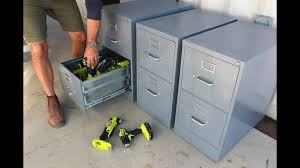 Simply prop the plank between two vertical filing cabinets of the same height, and secure. Best Workshop Storage File Cabinets Youtube