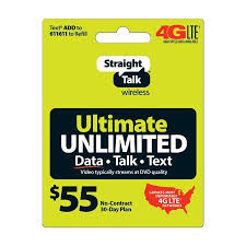 Straight Talk 55 Ultimate Unlimited 30 Day Plan E Pin Top Up Email Delivery Walmart Com In 2020 Data Talks Cell Phone Service Phone Plans