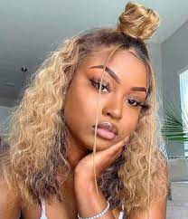 Keep Your Hair Away From Your Face When It S Unbearably Hot Outside With A Cute Half Topknot This Way You Get Hair Styles Messy Hairstyles Curly Hair Styles