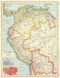 Grupperejsen til ecuador, galapagos, peru & bolivia indeholder masser adventure. Andean States Colombia Venezuela Ecuador Peru Bolivia La Paz Plan 1920 Map
