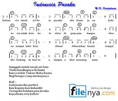 Not dasar lirik lagu : Indonesia Pusaka Not Angka Not Balok Lirik Chord Filenya