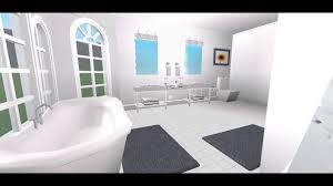 Bloxburg aesthetic modern bathroom with shower curtain hack duration. White Luxurious Bathroom Roblox Bloxburg Speed Build Youtube
