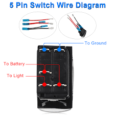 I plan on hooking that (and all other switch pins #6) to the ignition turn on wire behind the dash, so all the bottom lighted part of each rocker switch comes on with ignition. Led Light Bar Rocker Switch Wiring Diagram