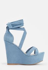 Dahlia Lace Up Wedge Blue Wedge Shoes Blue Wedge Heels Lace Up Wedges