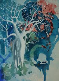 Boab Tree Painting By Jeanne Barnes Sold Tree Painting Watercolor Scenery Painting