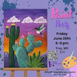 Hummingbird Desert Cactus Paint Party