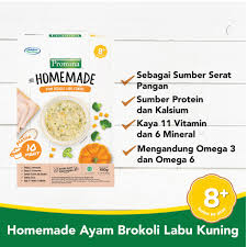 Aduk hingga rata dan siap untuk dihidangkan. Promina Bubur Bayi 8m Homemade Bubur Ayam Brokoli Labu Kuning Box 100gr Bubur Bayi Usia 8 Bulan Keatas I Shop Surabaya Lazada Indonesia
