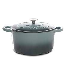 Crock Pot Artisan 5 Qt Round Cast Iron Dutch Oven In Slate Gray Walmart Com In 2020 Cast Iron Dutch Oven Dutch Oven Crock