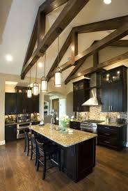 Spacious Kitchen Idea Vaulted Ceiling Kitchen Kitchen Ceiling Lights Vaulted Ceiling Lighting