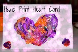 If using a printable card, print and cut it out (i always use my favorite cricut paper trimmer. Valentine S Day Crafts For Kids Shiny Hand Prints Cards Fun Littles