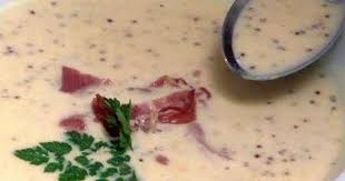 Champagner Senf Suppe Mit Serranoschinken Rezept Rezept Rezepte Kochbar Rezepte Senfsuppe