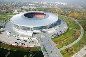 Club shakhtar donetsk dynamo kyiv zorya lugansk desna chernigiv fk oleksandriya kolos kovalivka sk this page provides you with information about the stadium of the selected club. Donetsk Ukraine October 11 Donbass Arena Stadium Aerial Stock Photo Picture And Royalty Free Image Image 10887617