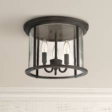 Carlton 13 Wide Aged Brushed Bronze Outdoor Ceiling Light 15y04 Lamps Plus Ceiling Lights Outdoor Ceiling Lights Wrought Iron Ceiling Lights