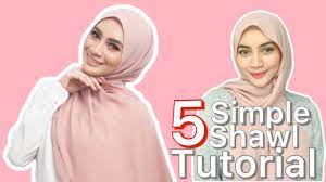 .memberikan informasi keren terkait cara pakai jilbab selendang simple. Simple Shawl Tutorial 5 Styles Youtube