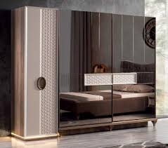 3 door wooden cupboard designs for bedrooms. Casa Padrino Luxury Art Deco Bedroom Cabinet White Brown 261 X 73 X H 221 Cm Mirrored Solid Wood Wardrobe Art Deco Bedroom Furniture