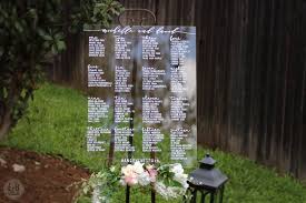 Custom Acrylic Seating Chart Sign Clear Wedding Bridal Shower Seating Arrangement