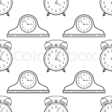 It s easy to color for this coloring page. Alarm Clock And Mantel Clocks Black Stock Vector Colourbox