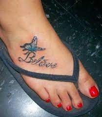 Top 100 Best Butterfly Tattoo Designs And Ideas Best Tattoo Design Ideas Believe Tattoos Believe Foot Tattoos Foot Tattoos