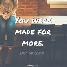 She was born in south africa and holds a master's degree in literature and film from the university of cape town. You Were Made For More Faithgateway