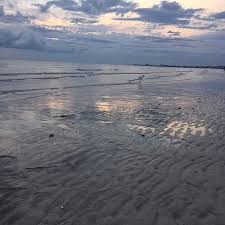 the low tide in the evening made beach walks with a glass of