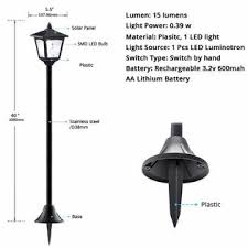 Kanstar 58042 40 Inches Mini Solar Lamp Post Lights Outdoor Solar Powered Vintage Street Lights For Lawn Pathway Driveway Front Back Door