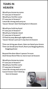 Eric Clapton Tears In Heaven Lyrics And Guitar Chords Tears In Heaven Eric Clapton Tears In Heaven Lyrics Music Lyrics