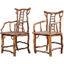 Pair Of Tree Branch Rustic Armchairs For Sale At 1stdibs