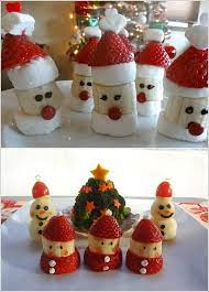 adorable santa banana and strawberry treats that kids can make fun for a christmas party strawberry christmas desserts easy christmas cupcakes christmas fruit