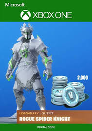 Tras descargar fortnite battle royale gratis en tu pc, tendrás acceso a un fascinante juego de supervivencia donde. Fortnite Legendary Rogue Spider Knight Outfit 2000 V Bucks Bundle Xbox One Cdkeys