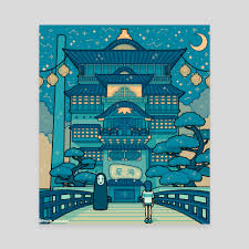 Spirited Away Bathhouse An Art Canvas By Fresh Bobatae Inprnt At the center of the town is a bathhouse where these creatures go to relax. spirited away bathhouse an art canvas by fresh bobatae