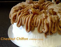 Chestnut Chiffon Cake Chiffon Cake Food Cake