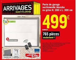 Offre Porte De Garage Sectionnelle Motorisee H 200 X L 240 Cm Chez Brico Depot
