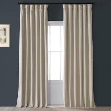 Find great deals on ebay for beige black out curtains. Exclusive Fabrics Furnishings Cool Beige Velvet Rod Pocket Blackout Curtain 50 In W X 108 In L Vpch 160405 108 The Home Depot