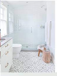 This type of bathroom tiles will also look prettier. Pin By Erin Bourne On Bathrooms And Kitchens Modern Farmhouse Bathroom Bathroom Inspiration Small Bathroom